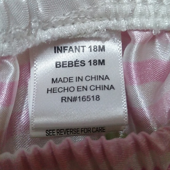 💚🩷Cute Green &Pink Striped Dress w/ Flower Detail 18 Months with Panty - Picture 4 of 7